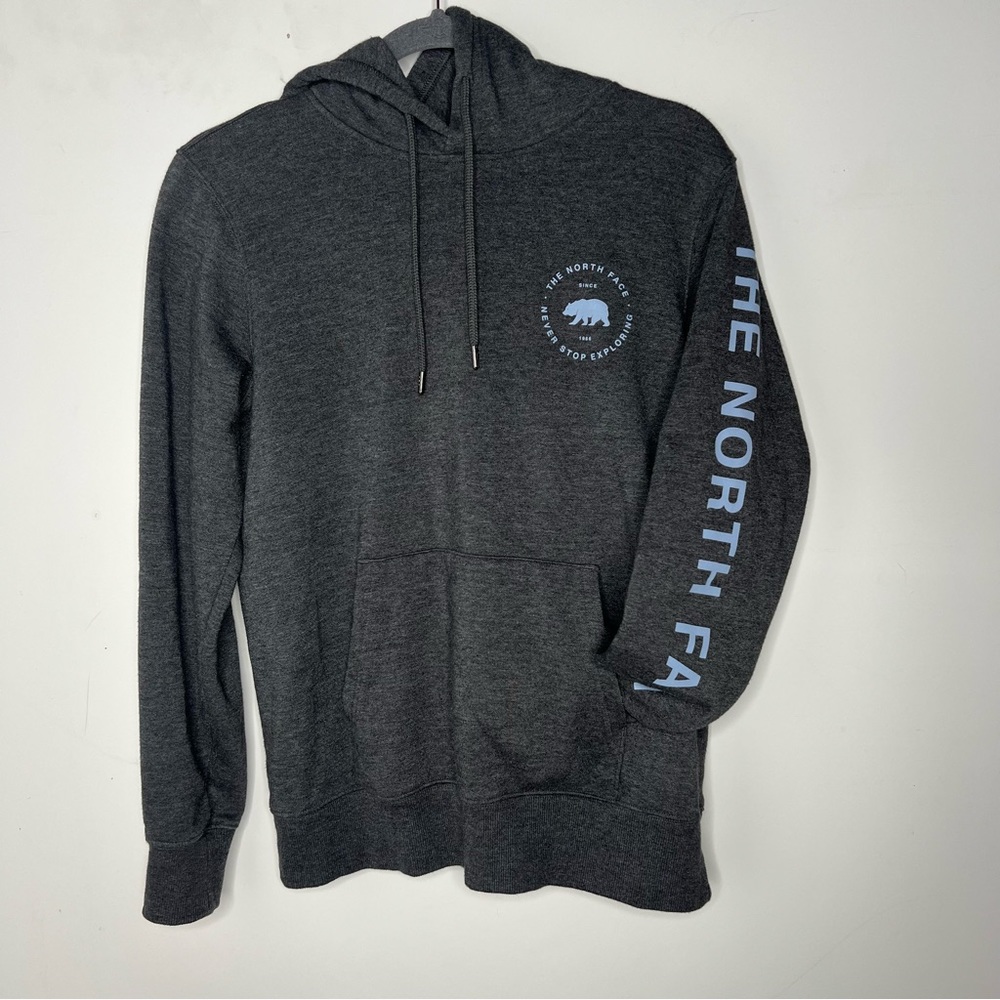 The North Face Grey Hoodie Sweatshirt Polar Bear Logo Women’s Size S Small